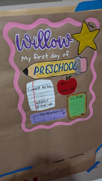 First day of preschool keepsake banner